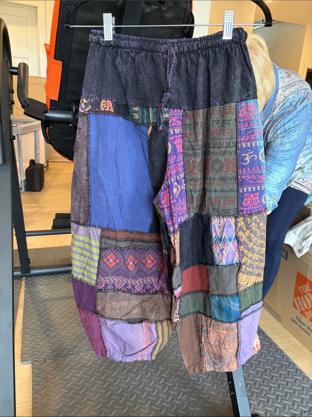 Kathmandu Multicolor Patchwork Bermudas - Purple, Blue, Green, Brown